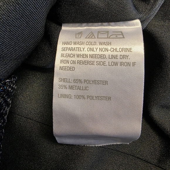 Colleen Lopez Women's Luxe Sequin Moto Jacket Blue Size 1X - Picture 6 of 6